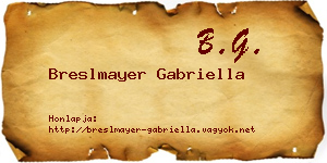 Breslmayer Gabriella névjegykártya